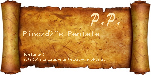 Pinczés Pentele névjegykártya